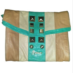 Vintage Marciano Colorblock Studded Leather Bag